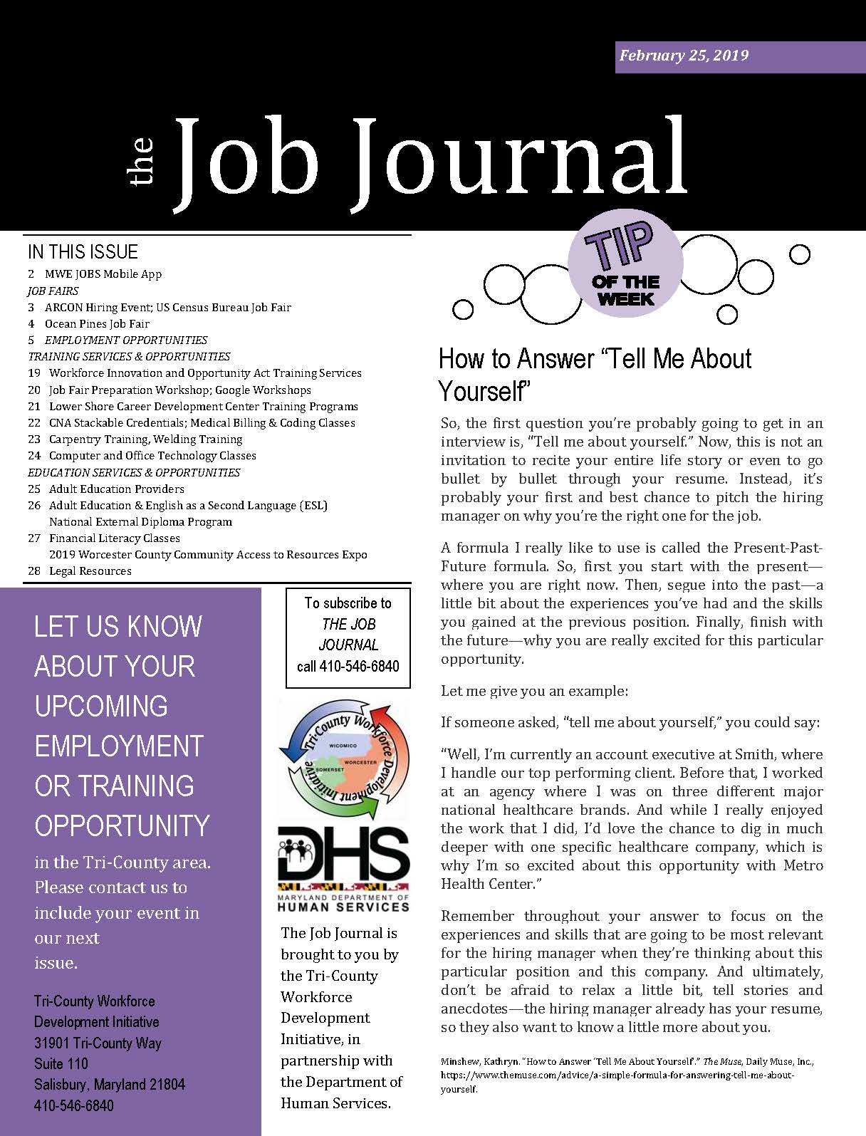 The Job Journal Feb. 25, 2019