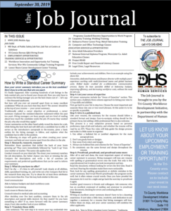 Last week of September Job Journal